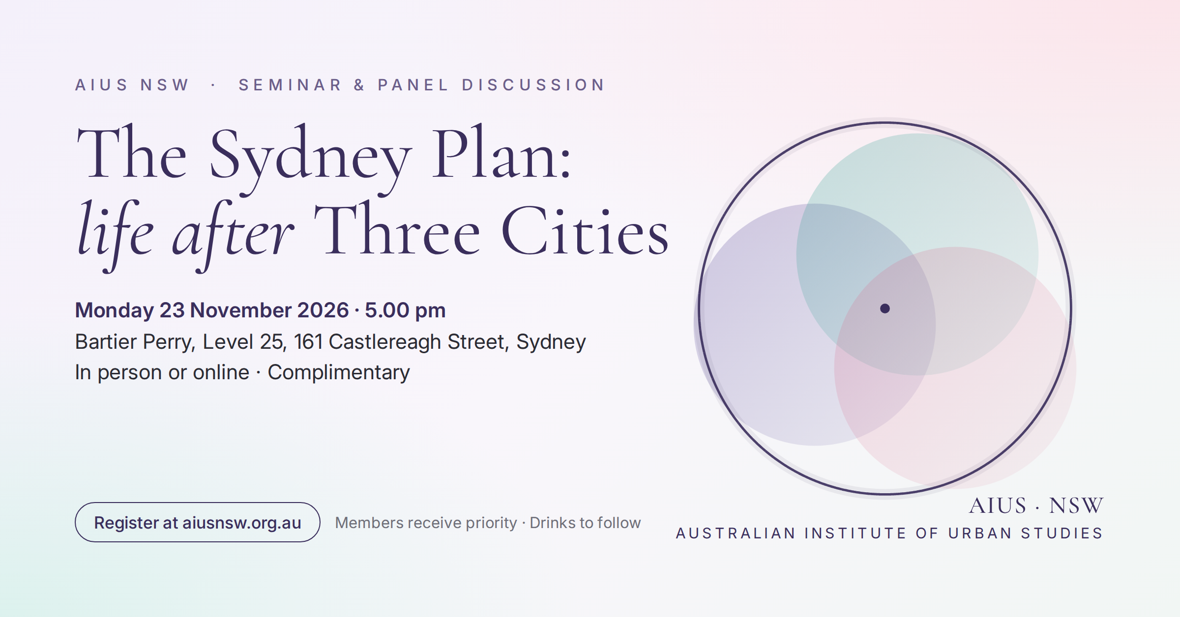 The Sydney Plan: Life after Three Cities cover